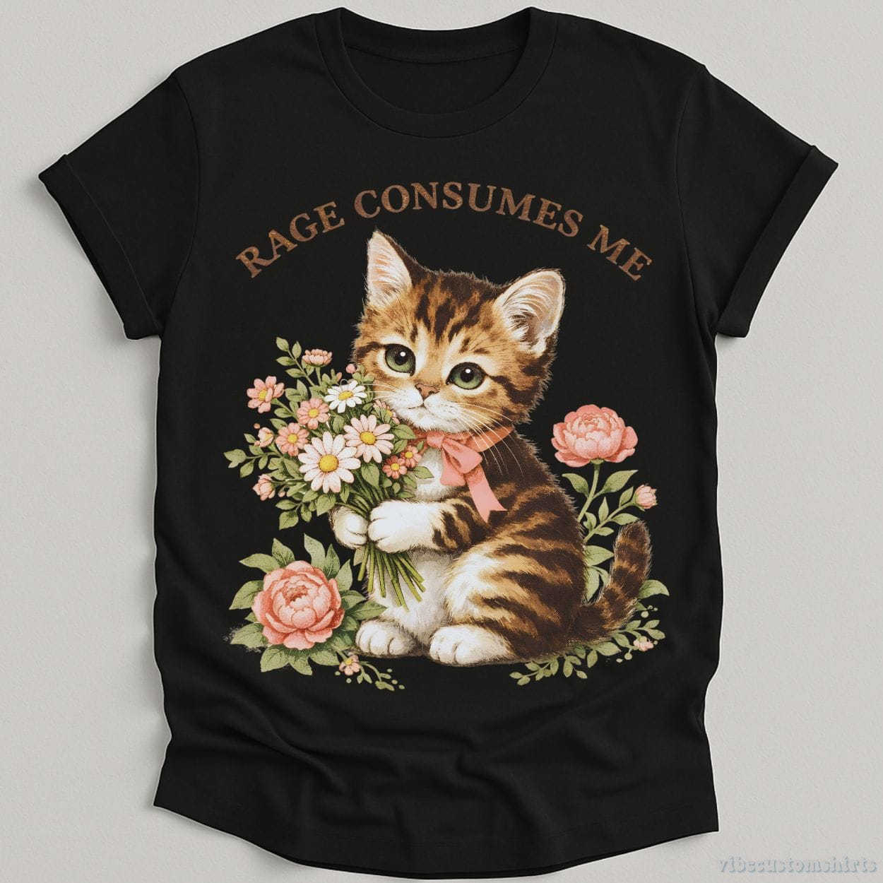 T-Shirt Black / S Rage Consumes Me Kitty Cat Shirt