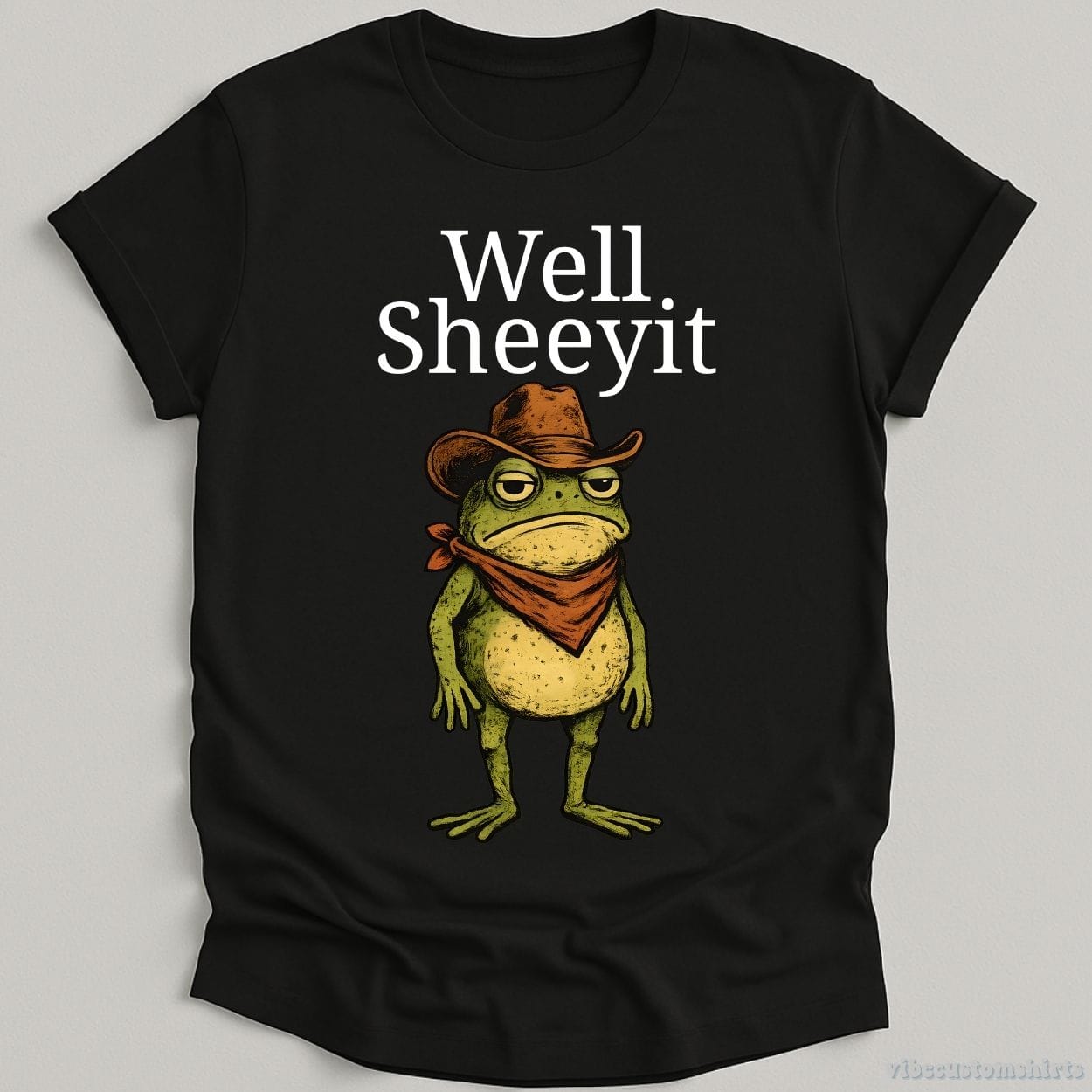 T-Shirt Black / S Well Sheeyit Cowboy Frog Shirt