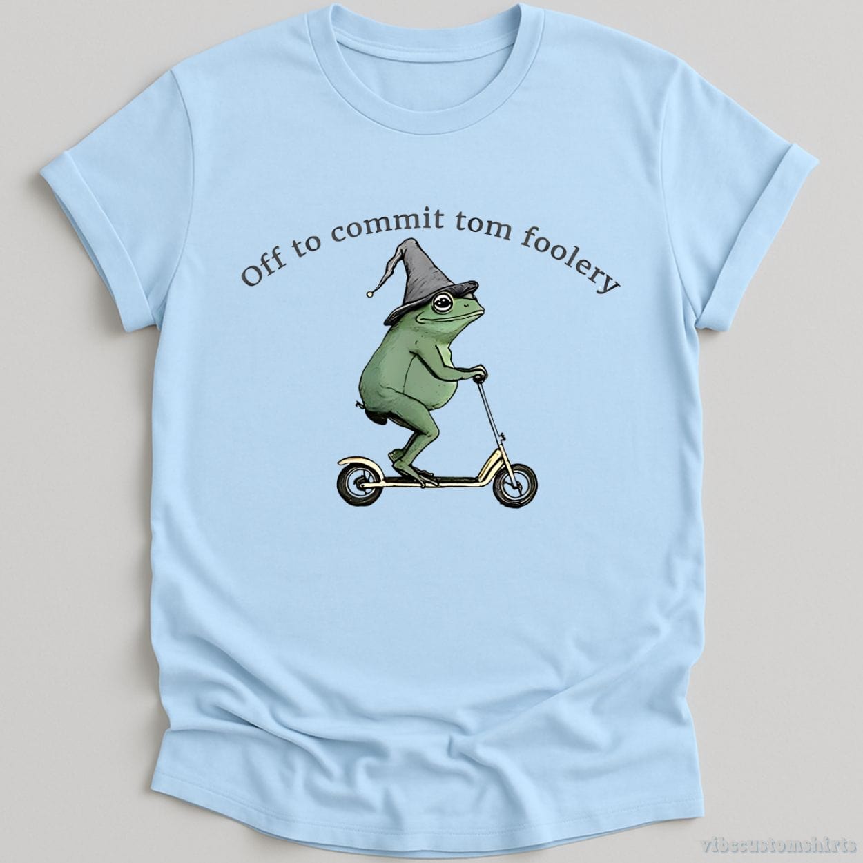 T-Shirt Light Blue / S Off To Commit Tom Foolery Frog Shirt