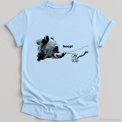 T-Shirt Light Blue / S Poke The Bear Funny Boop Vintage Shirt