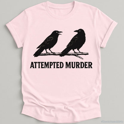 T-Shirt Light Pink / S Attempted Murder Vintage Crows Shirt