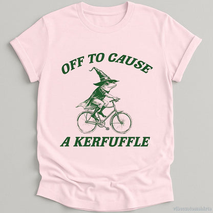 T-Shirt Light Pink / S Off To Cause A Kerfuffle Wizard Frog Shirt