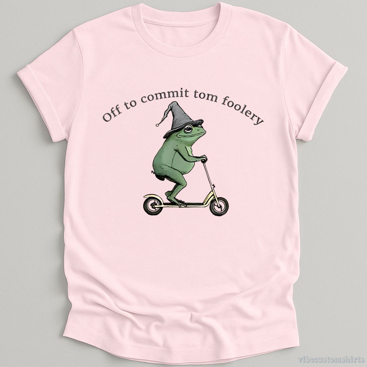 T-Shirt Light Pink / S Off To Commit Tom Foolery Frog Shirt