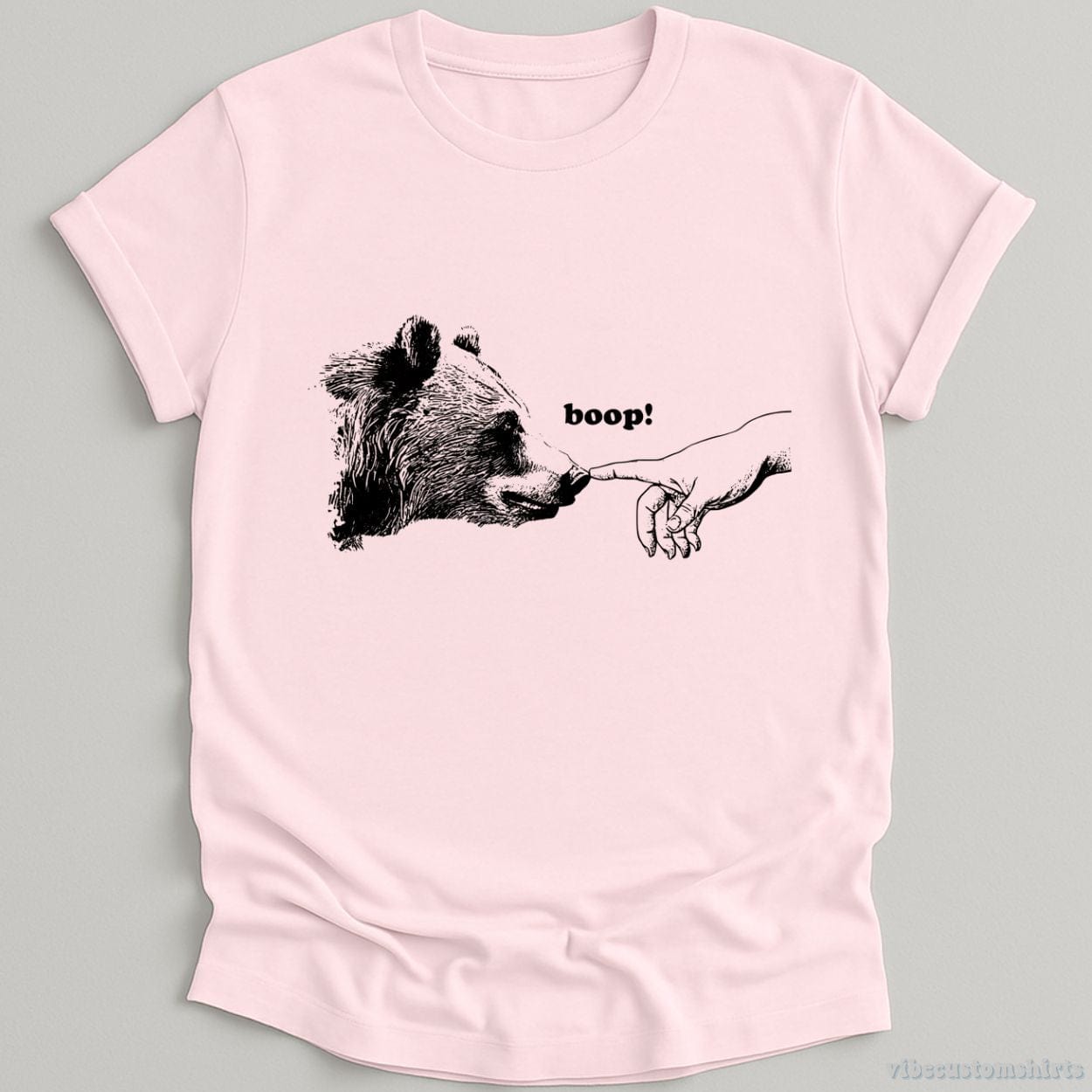 T-Shirt Light Pink / S Poke The Bear Funny Boop Vintage Shirt