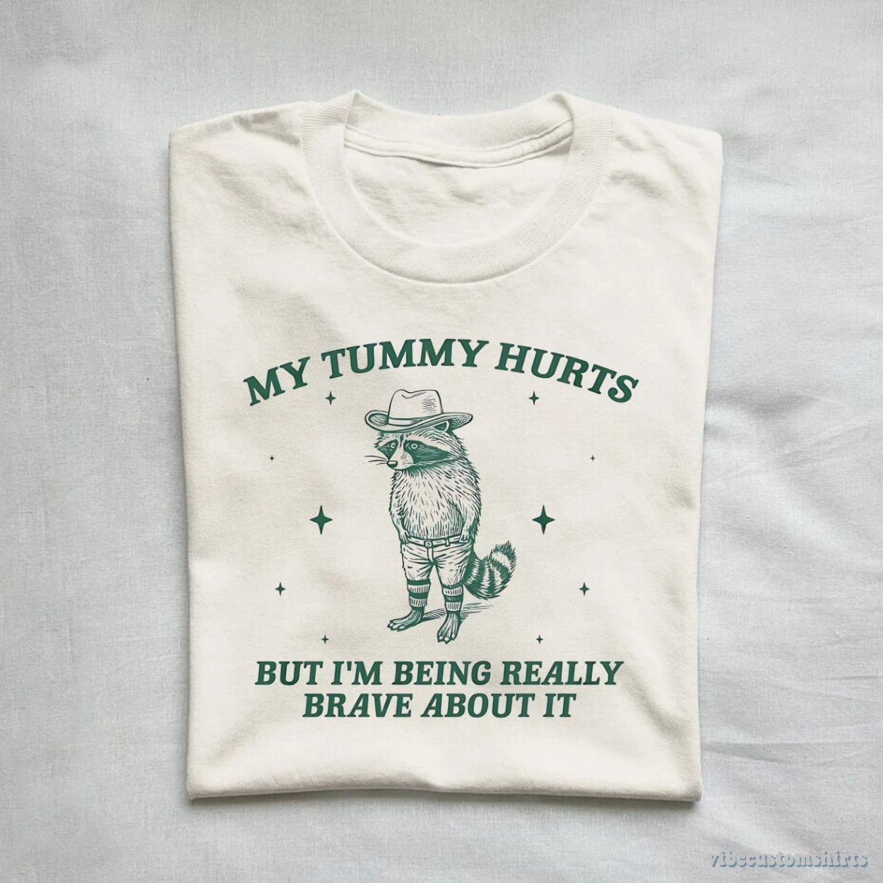 T-Shirt My Tummy Hurts But I'm Being Really Brave About It Bandit Raccoon Shirt