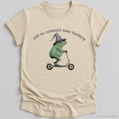 T-Shirt Natural / S Off To Commit Tom Foolery Frog Shirt