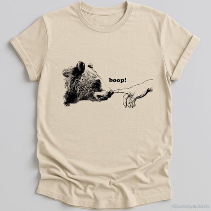 T-Shirt Natural / S Poke The Bear Funny Boop Vintage Shirt