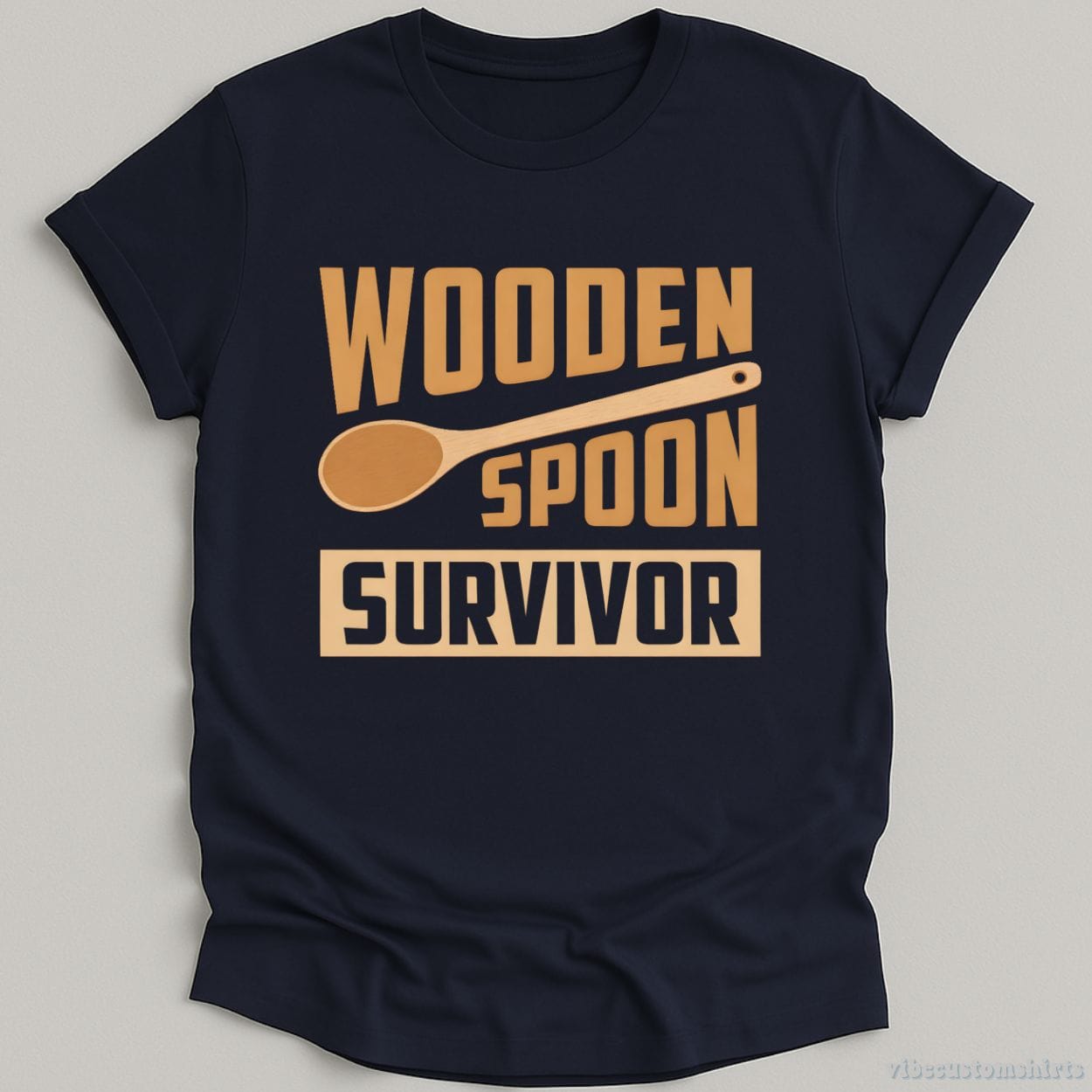 T-Shirt Navy / S Wooden Spoon Survivor Funny Vintage Shirt