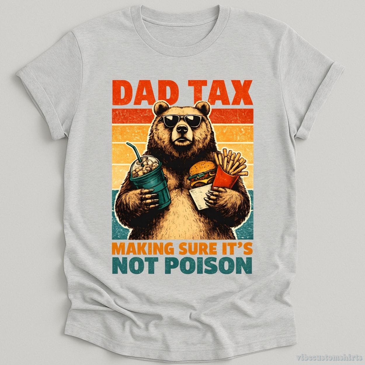 T-Shirt Sport Grey / S Dad Tax Making Sure It's Not Poison Cool Bear Shirt