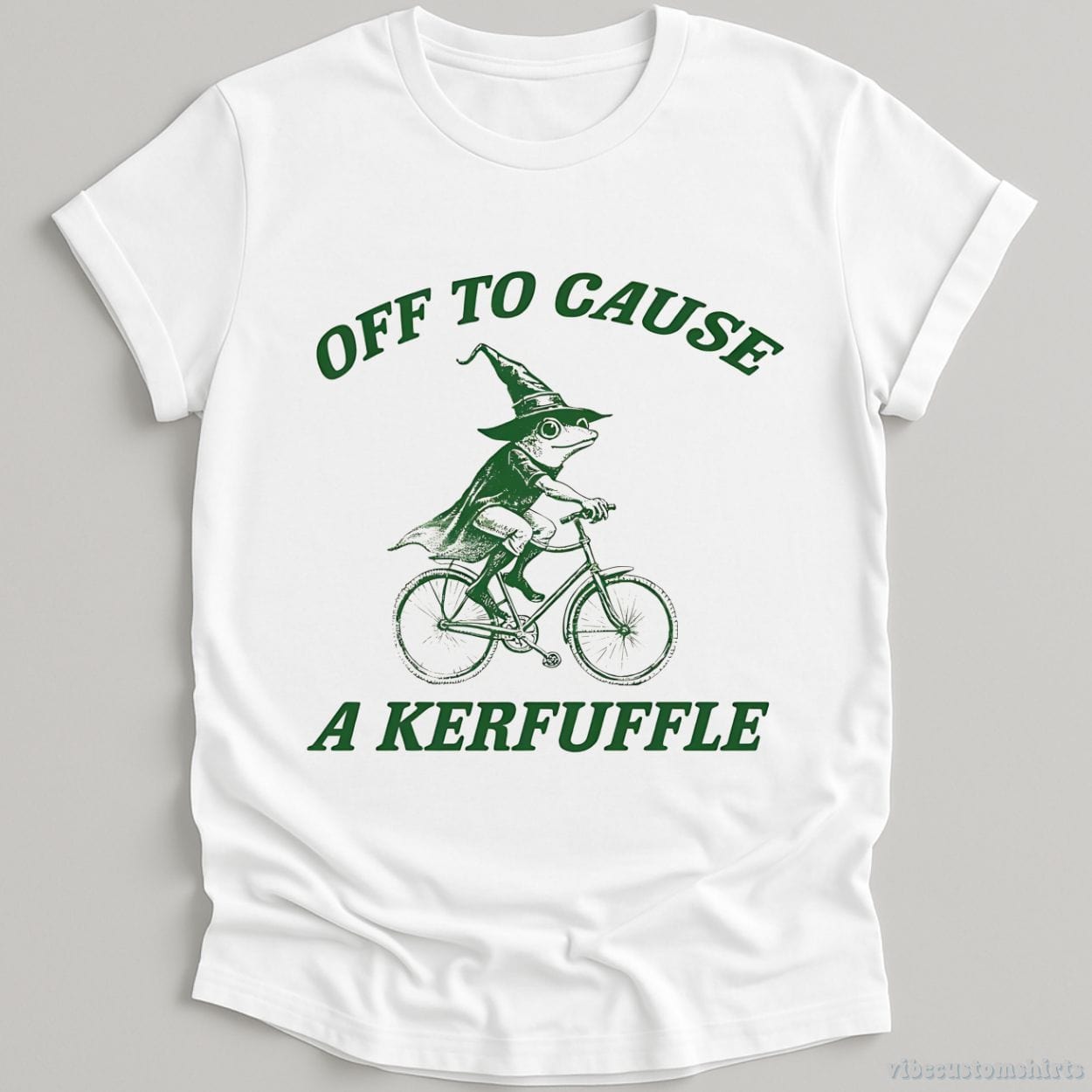 T-Shirt White / S Off To Cause A Kerfuffle Wizard Frog Shirt