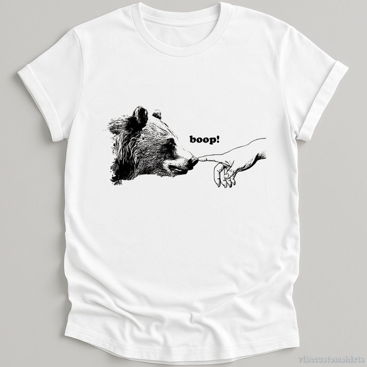 T-Shirt White / S Poke The Bear Funny Boop Vintage Shirt